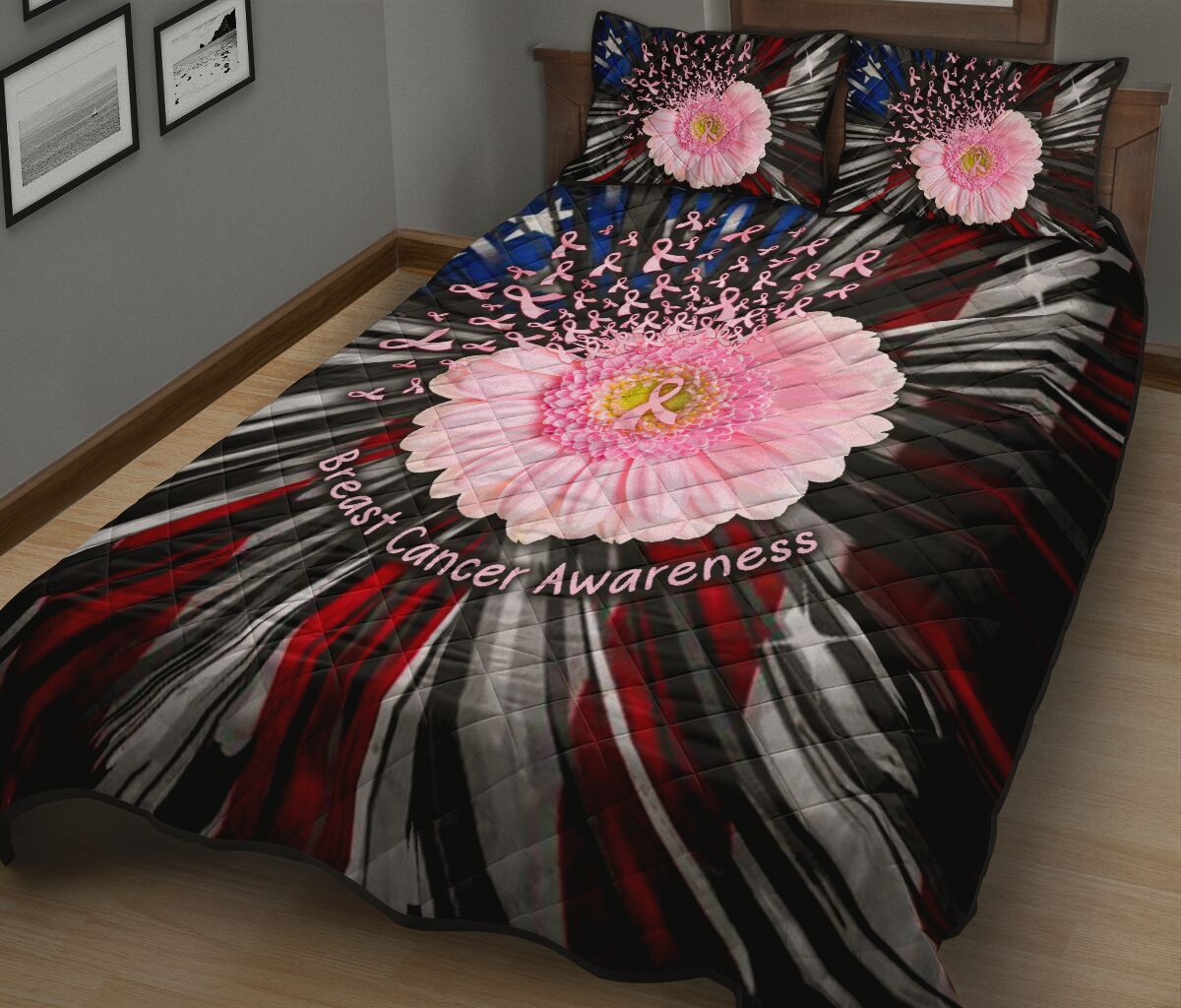 Quilt-Set zur Sensibilisierung für Brustkrebs 0622