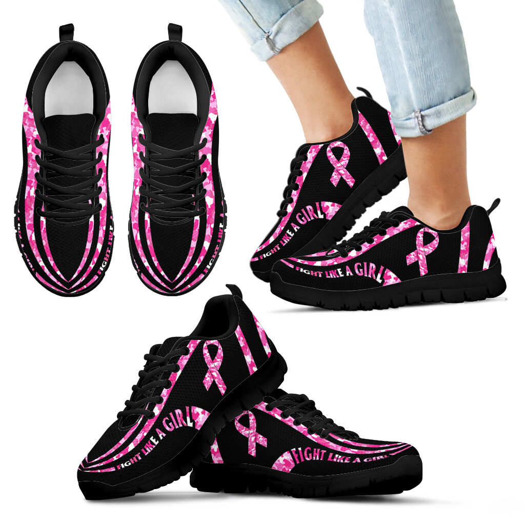 Fight Like A Girl Breast Cancer Awareness Sneakers 0622