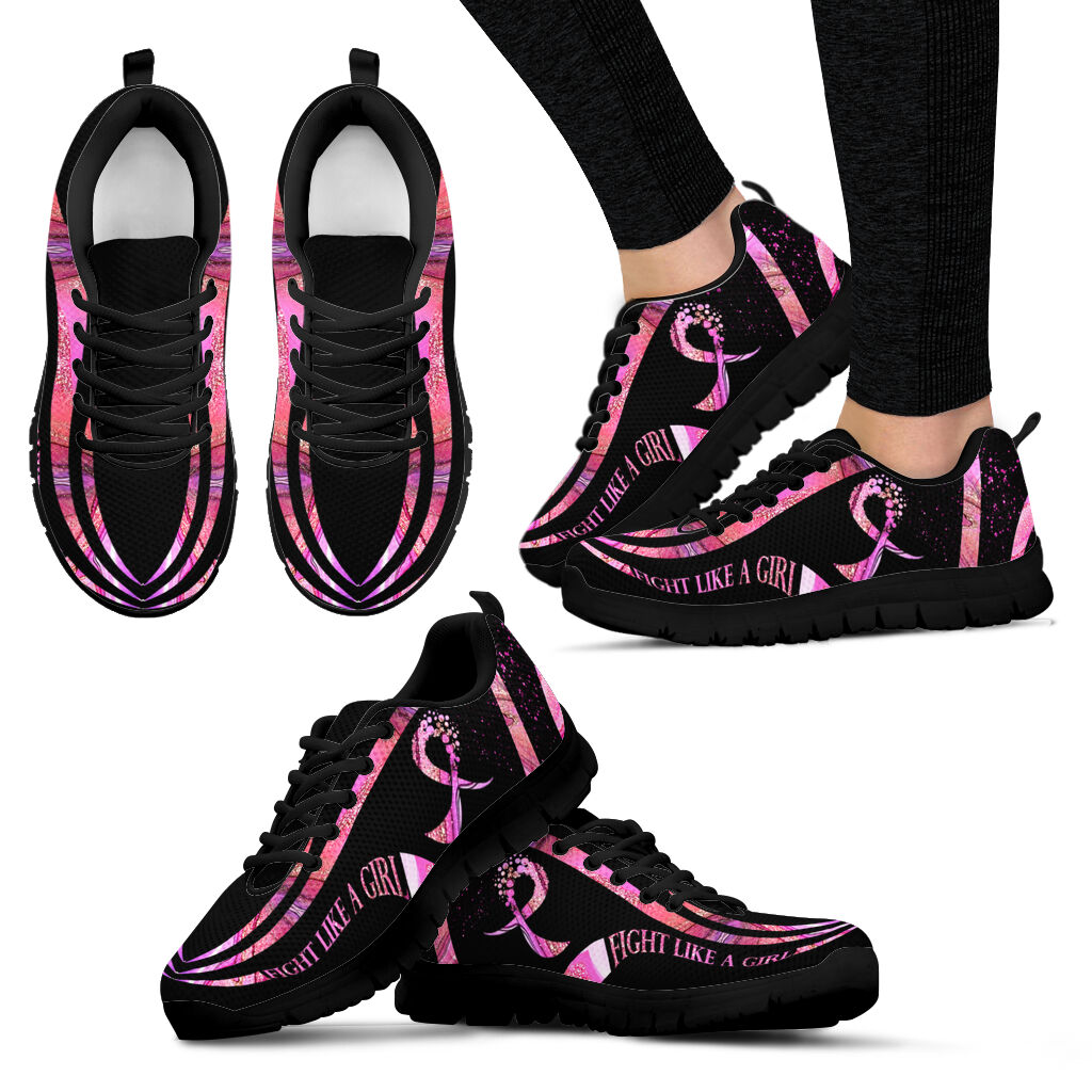 Fight Like A Girl Breast Cancer Awareness Sneakers 0622