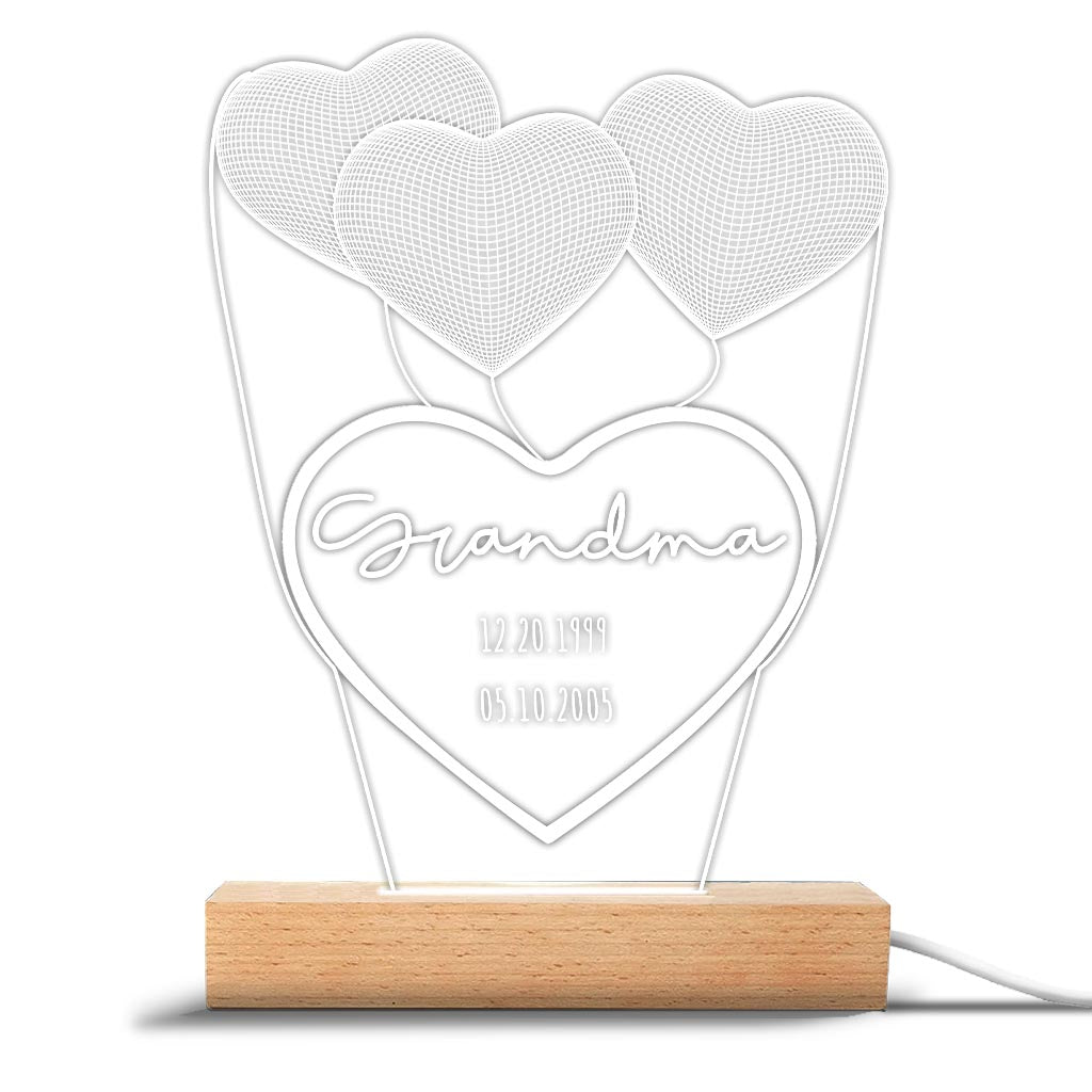 Love You Mom - Gift for mom, grandma, grandpa, husband, wife, dad - Personalized Shaped Plaque Light Base