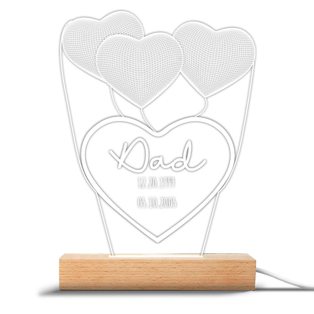 Love You Mom - Gift for mom, grandma, grandpa, husband, wife, dad - Personalized Shaped Plaque Light Base
