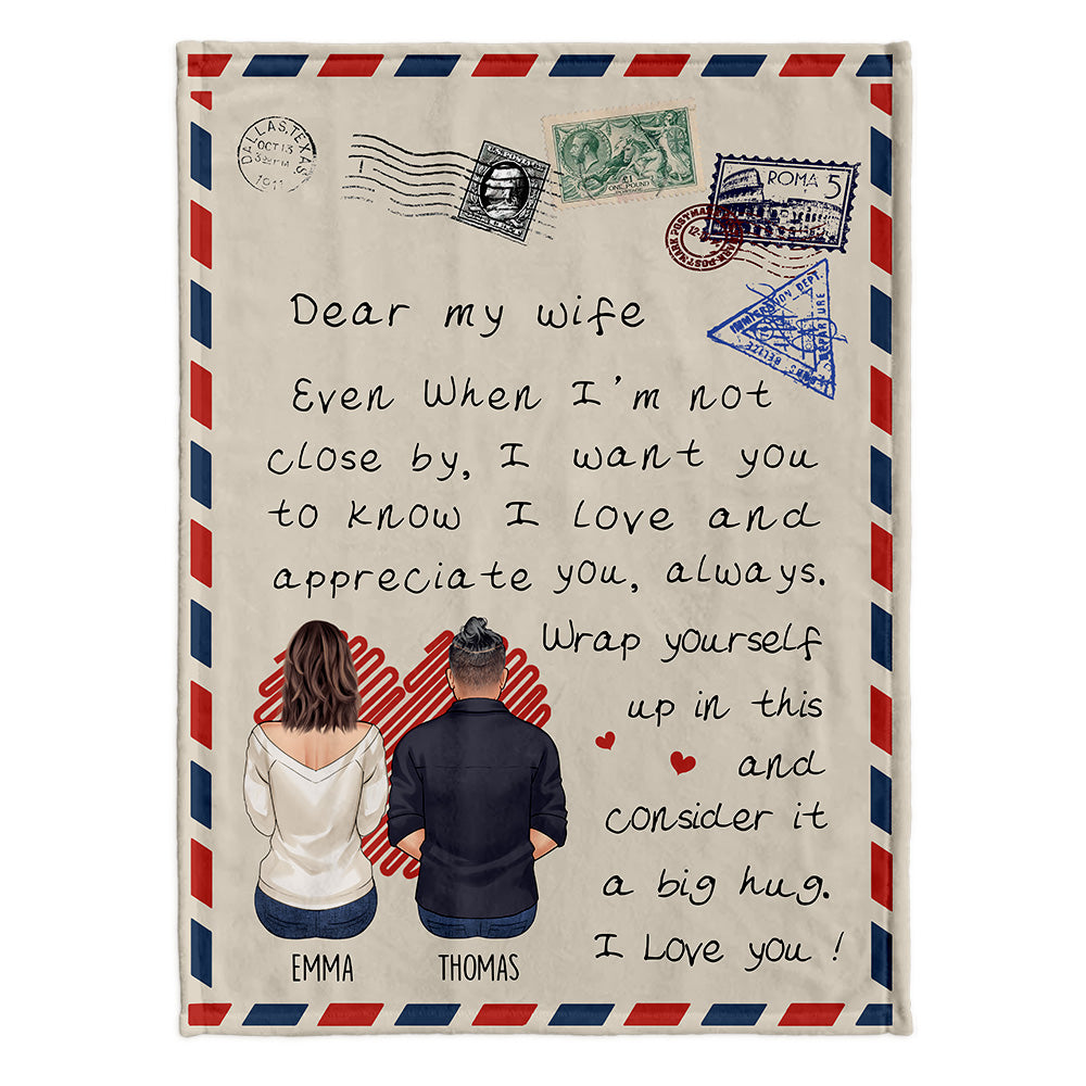 Dear Dad - Gift for dad, grandma, grandpa, mom, uncle, aunt, son, daughter, brother, sister, granddaughter, grandson, husband, wife, boyfriend, girlfriend, friend - Personalized Blanket