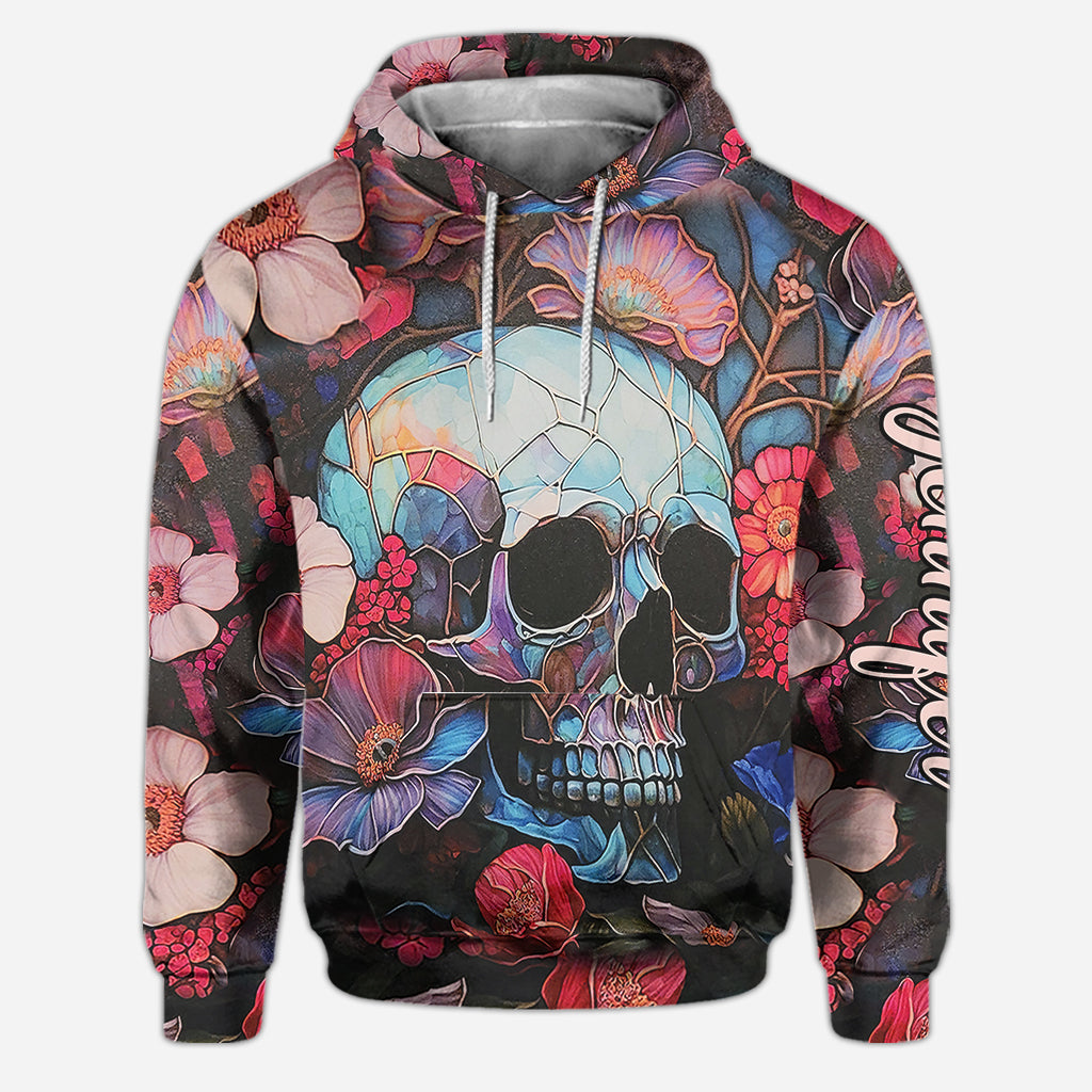 Floral Skull - Personalized Skull Hoodie and Leggings