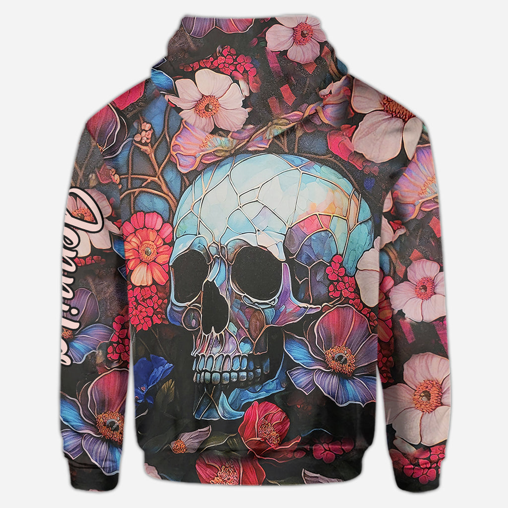 Floral Skull - Personalized Skull Hoodie and Leggings