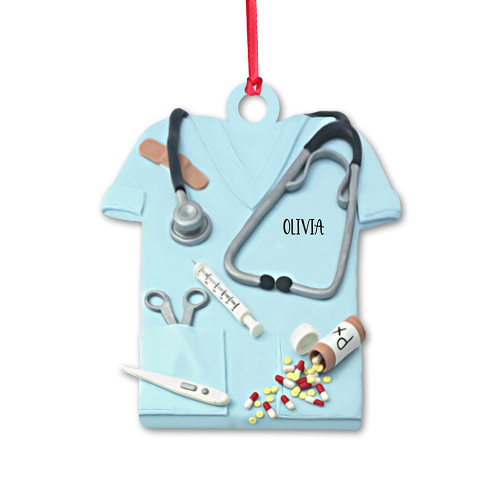 Weihnachtsschmuck „Nurse Life“ – Personalisierter Weihnachtsschmuck (beidseitig bedruckt)