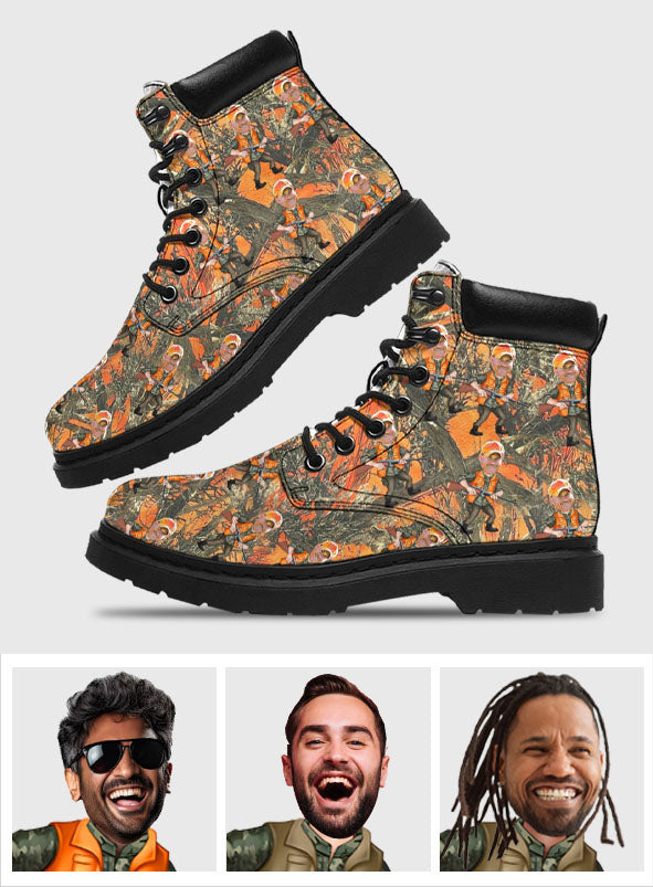 Bottes de chasse toutes saisons personnalisées avec photo intégrée