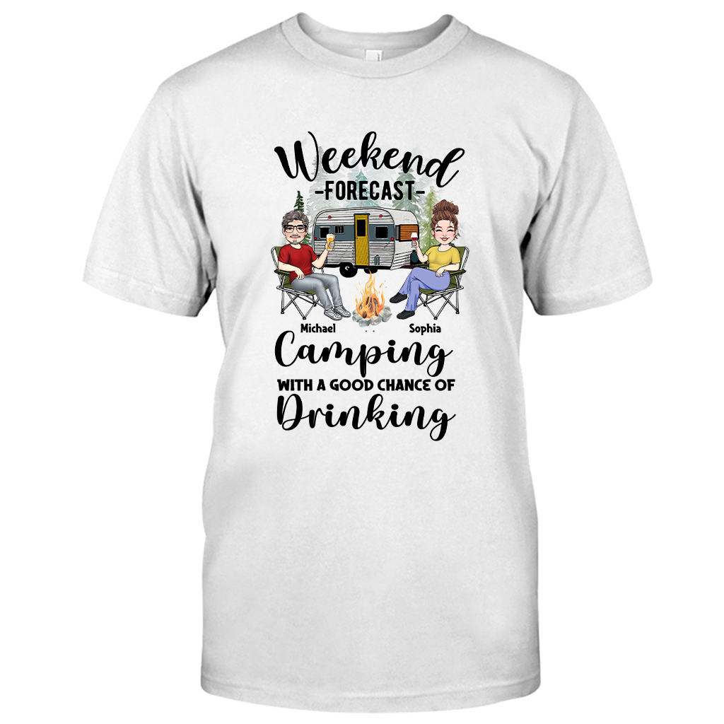 Weekend Forecast - Personalized Camping T-shirt And Hoodie