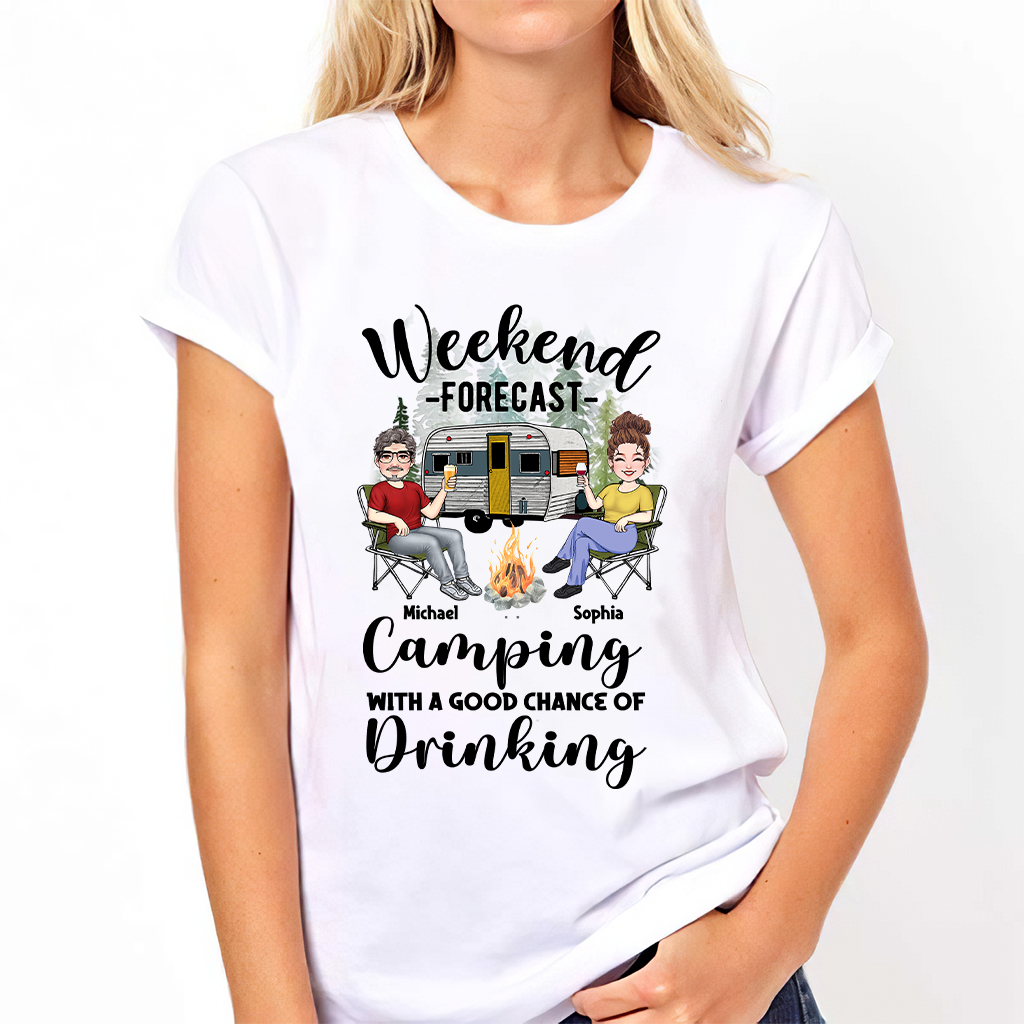 Weekend Forecast - Personalized Camping T-shirt And Hoodie