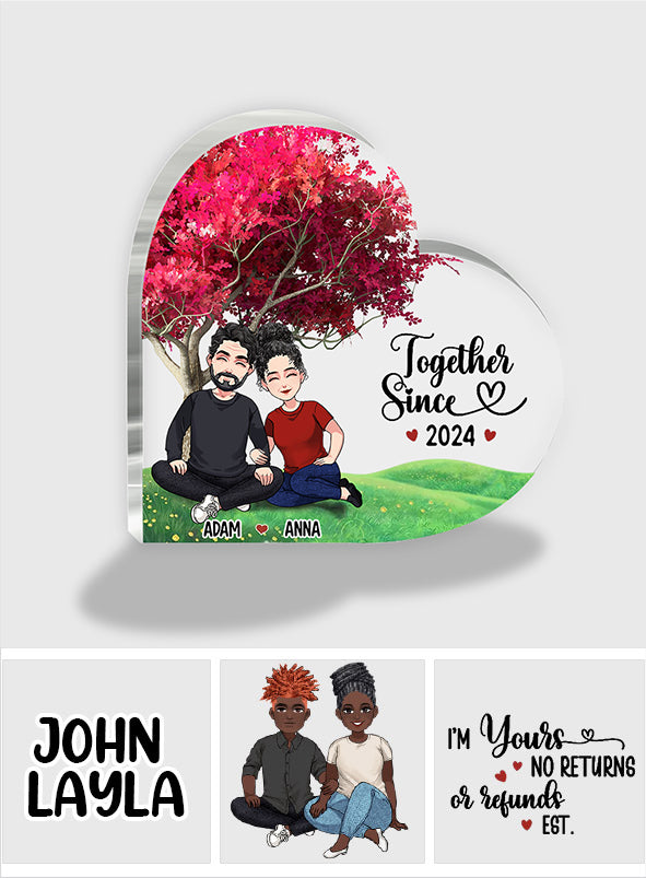 Together Since - Personalized Couple Custom Shaped Acrylic Plaque