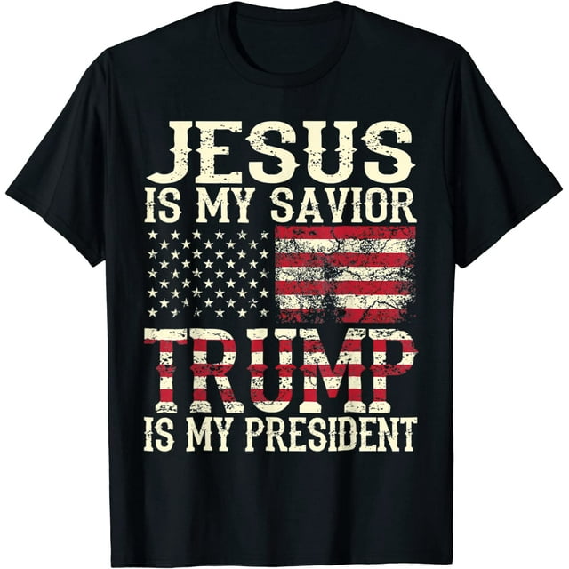 T-shirt et sweat à capuche « Jésus est mon sauveur, Trump est mon président » 0924