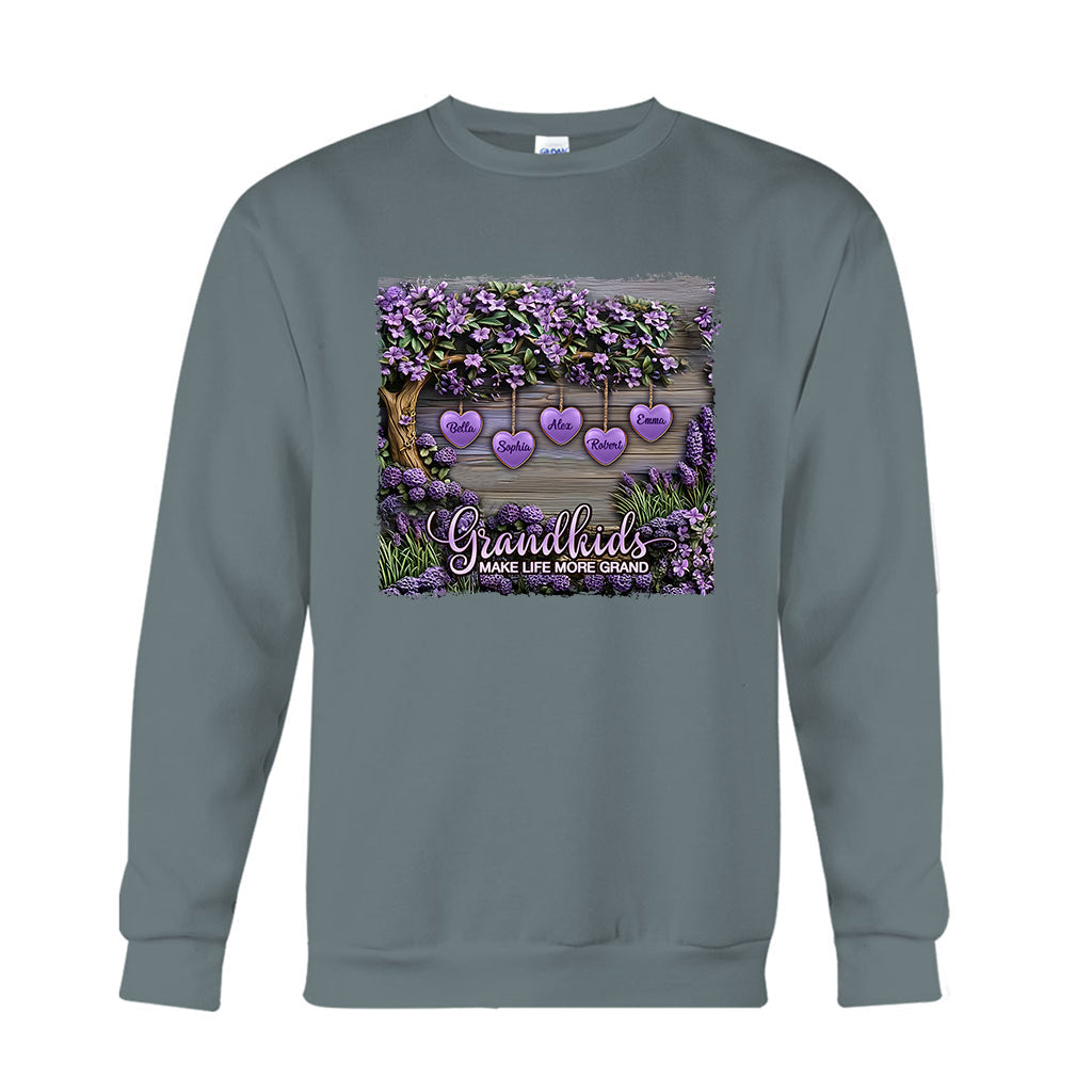Grandkids Make Life More Grand - Personalized Grandma T-shirt And Hoodie