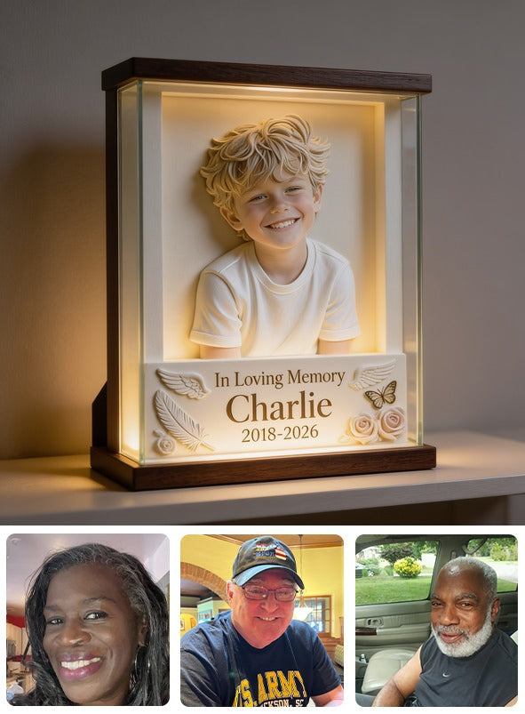 Plaque en Acrylique Personnalisée en Mémoire d'un Petit Garçon