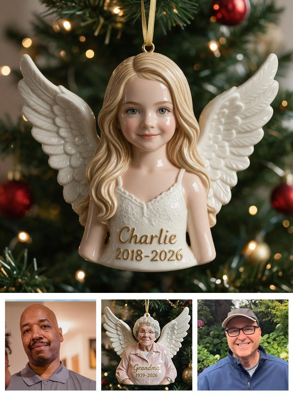 Personalisierte Weihnachts-Mädchen-Gedenk-3D-Ornament