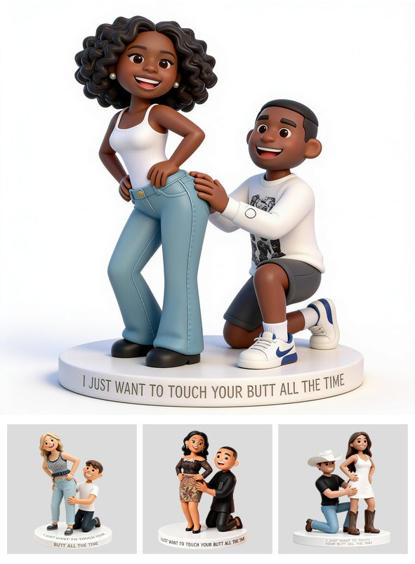 Personalized Custom Photo Black Couple Funny Shaped Acrylic Plaque Couple Gift
