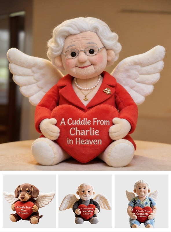 Personalized Older Woman Grandma Memorial Shaped Pillow Sympathy Gift