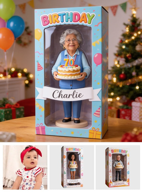 Personalized 70th Birthday Older Latina Woman Acrylic Display Box Keepsake Gift