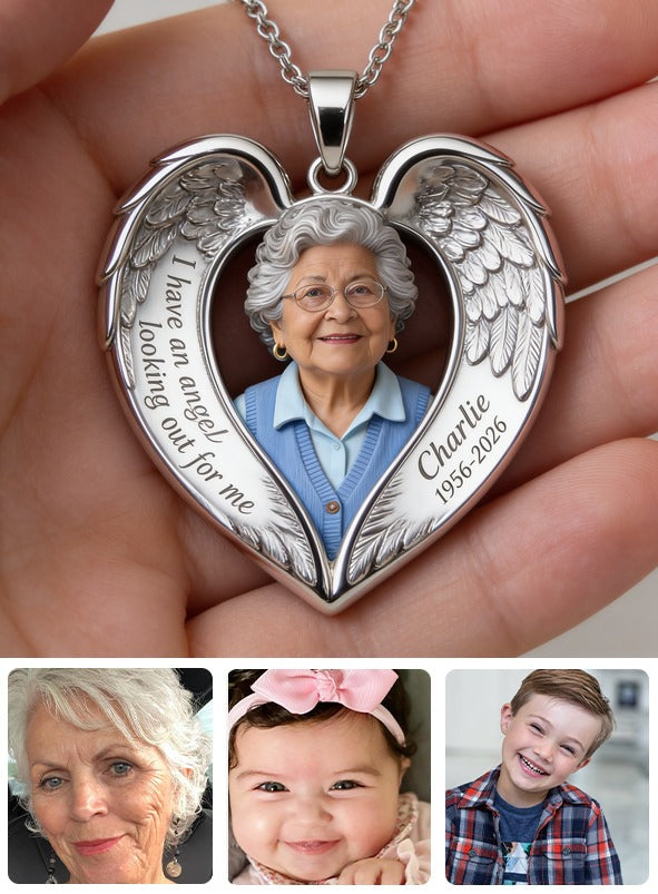 Personalized Older Latina Woman Grandma Memorial Pendant Necklace
