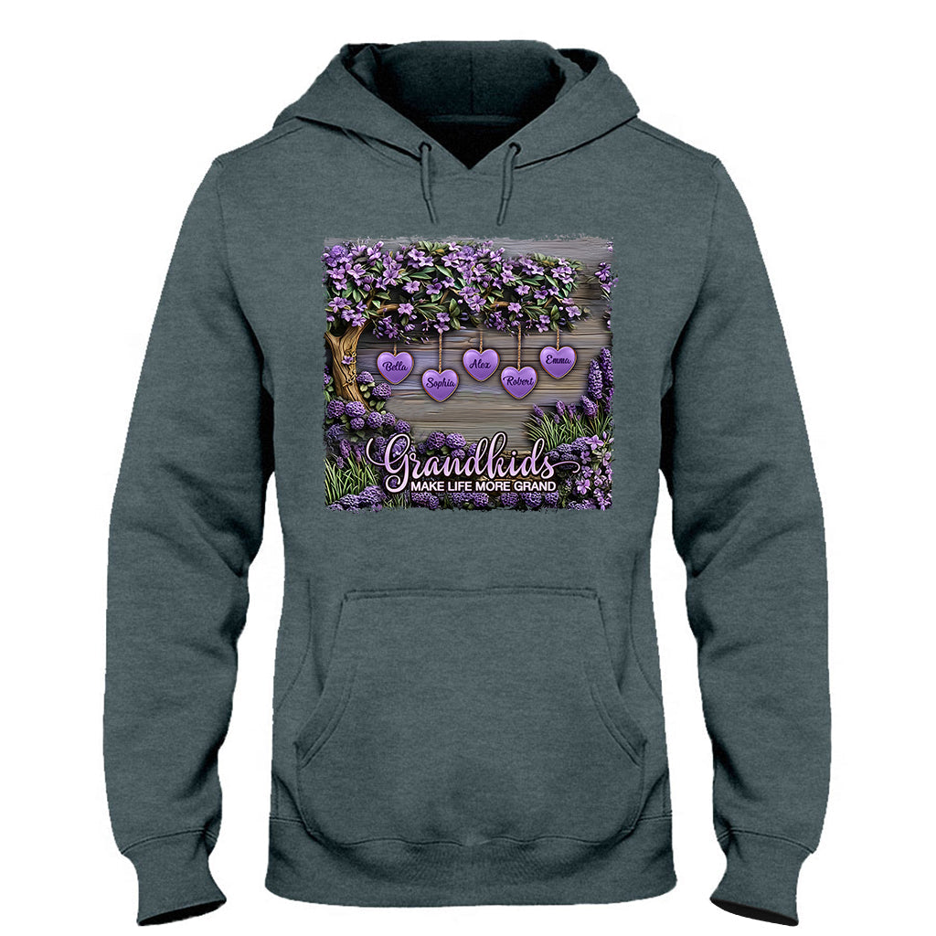 Grandkids Make Life More Grand - Personalized Grandma T-shirt And Hoodie