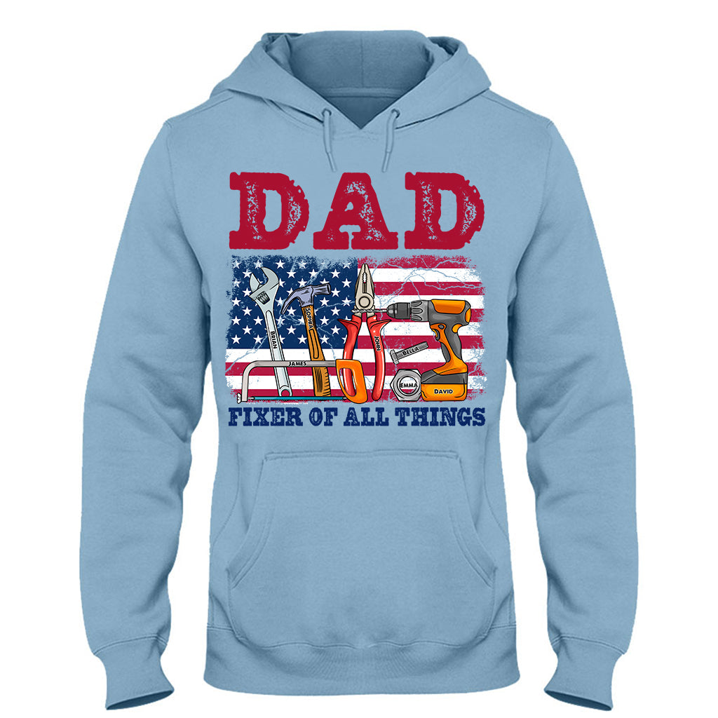 Dad Fixer Of All Things - Personalized Father T-shirt And Hoodie