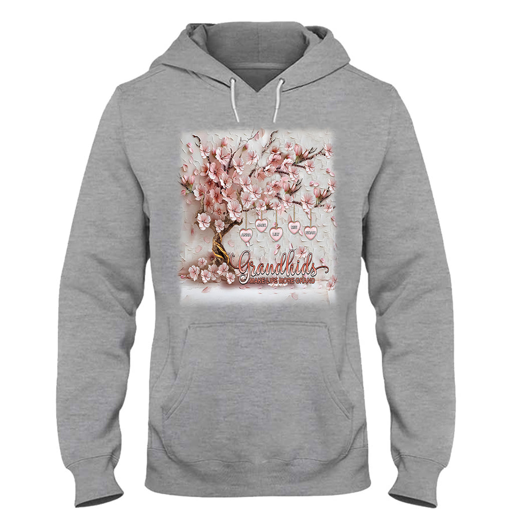 Grandkids Make Life More Grand - Personalized Grandma T-shirt And Hoodie