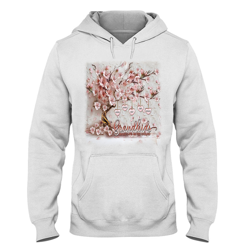 Grandkids Make Life More Grand - Personalized Grandma T-shirt And Hoodie