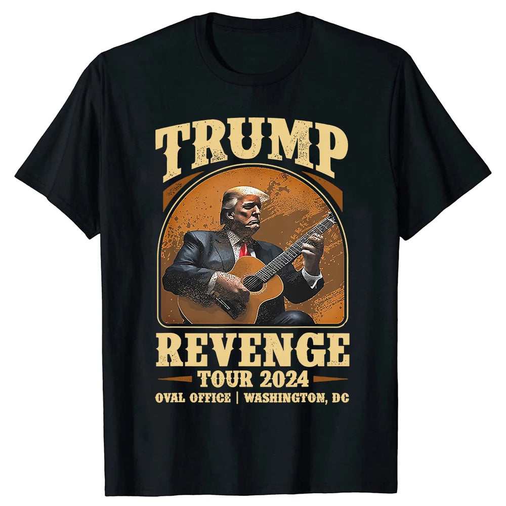 Trump Revenge Tour 2024 T-Shirt Graphic Support Take America Back The Return Fans Short Sleeve T Shirts Women Men Clothing T-shirt & Hoodie