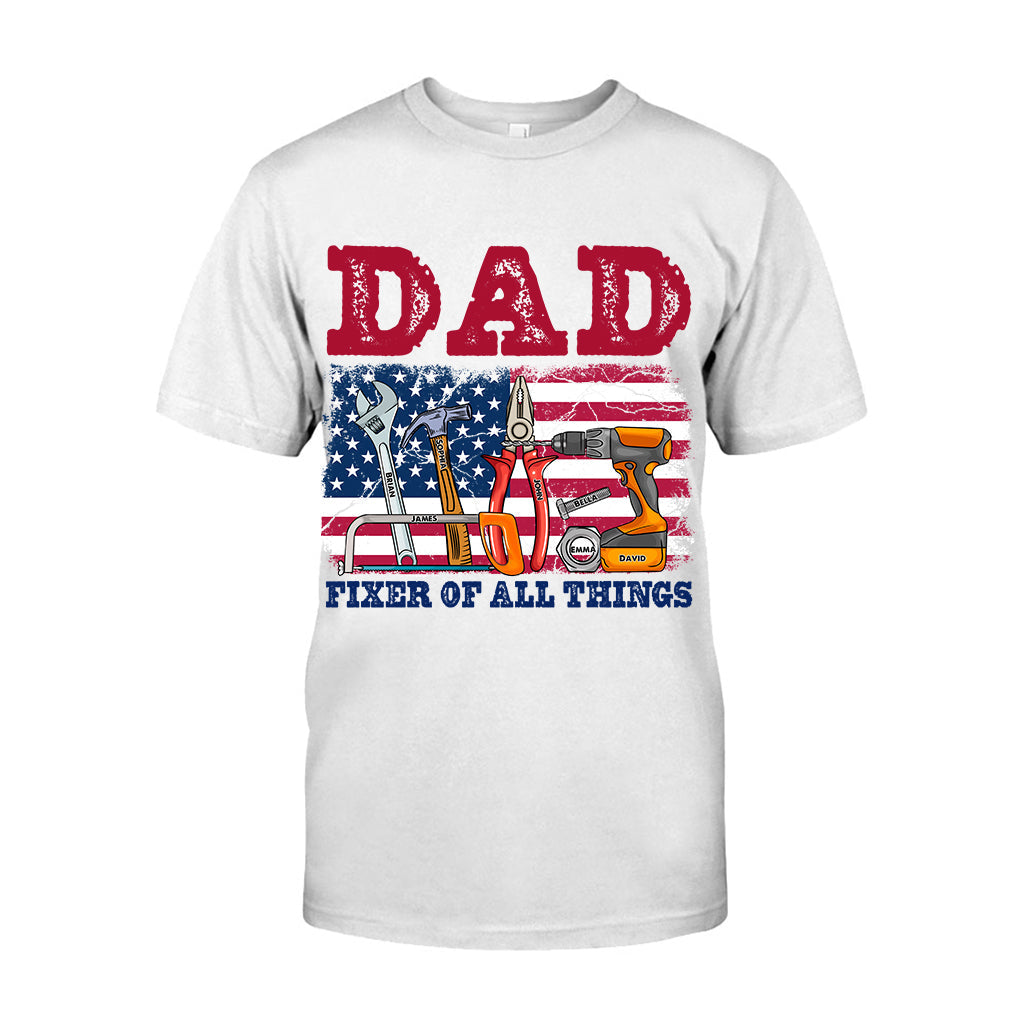 Dad Fixer Of All Things - Personalized Father T-shirt And Hoodie