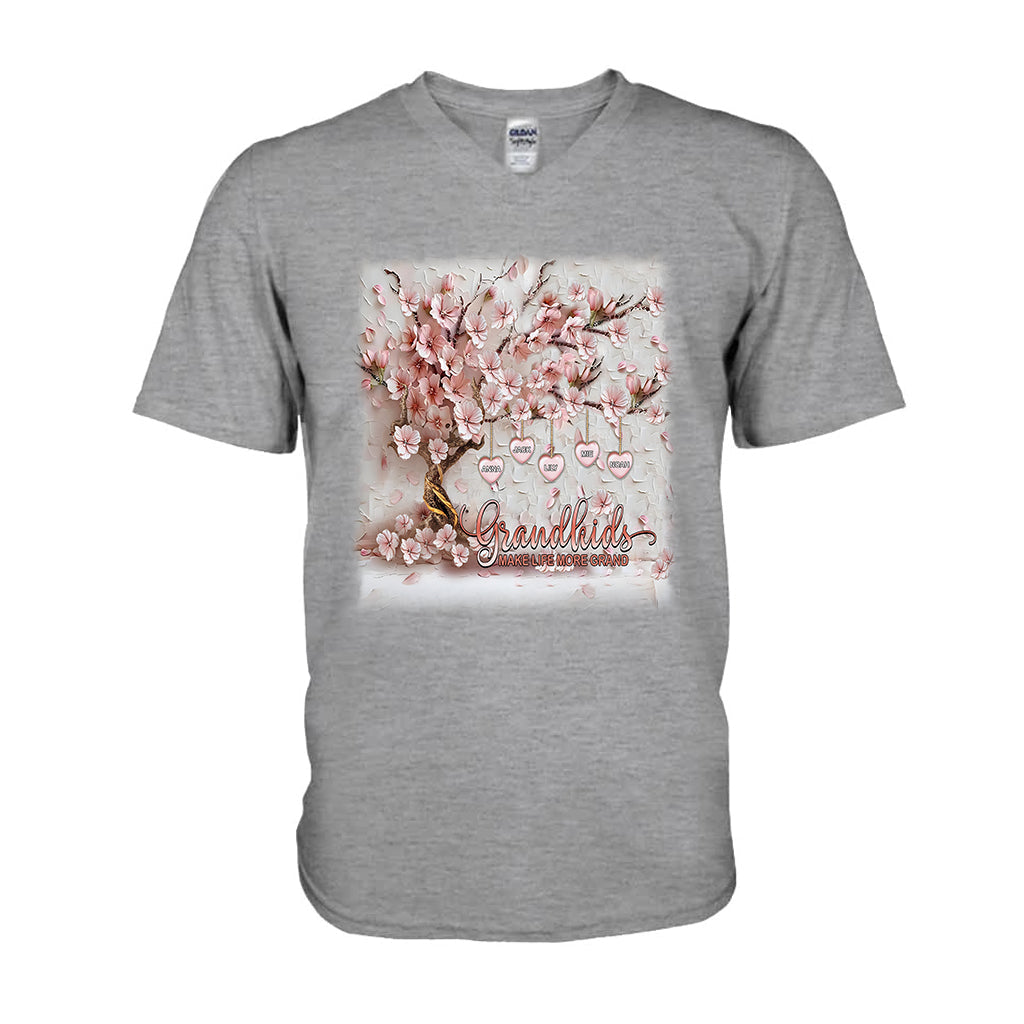Grandkids Make Life More Grand - Personalized Grandma T-shirt And Hoodie