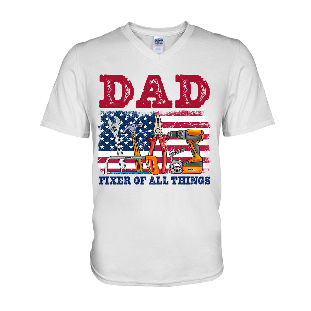 Dad Fixer Of All Things - Personalized Father T-shirt And Hoodie