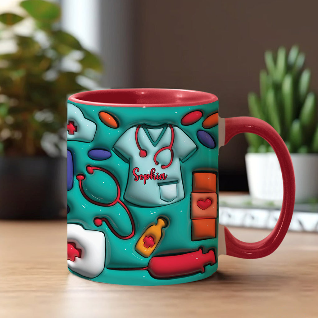 Puffy Nurse Mug - Personalized Nurse Accent Mug