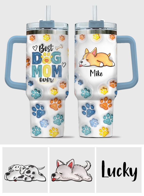 Best Dog Dad/ Mom Ever - Personalized Dog Tumbler With Handle