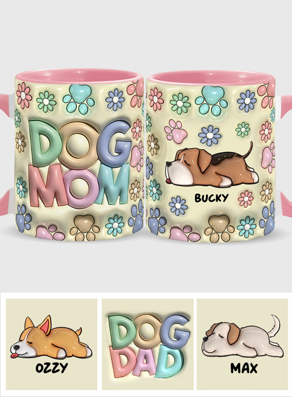 Dog Mom Dog Dad - Personalized Dog Accent Mug