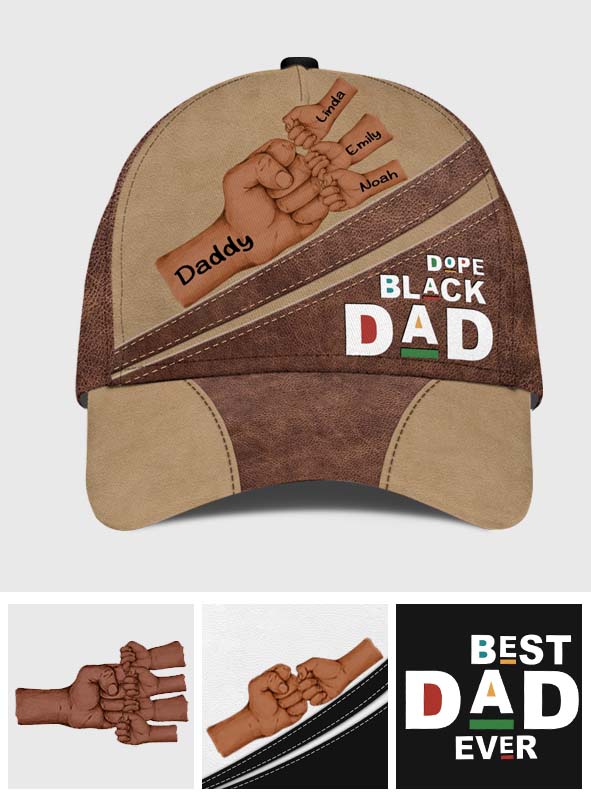 Dopest Dad - Personalized African American Classic Cap