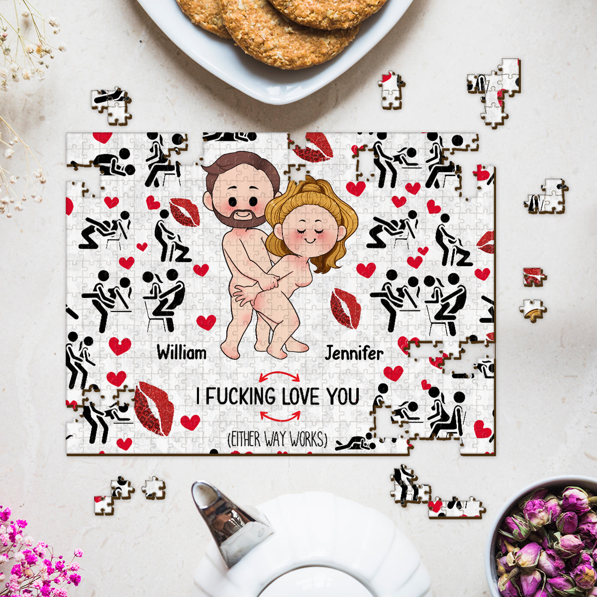 I Love You - Personalized Couple Jigsaw Puzzle
