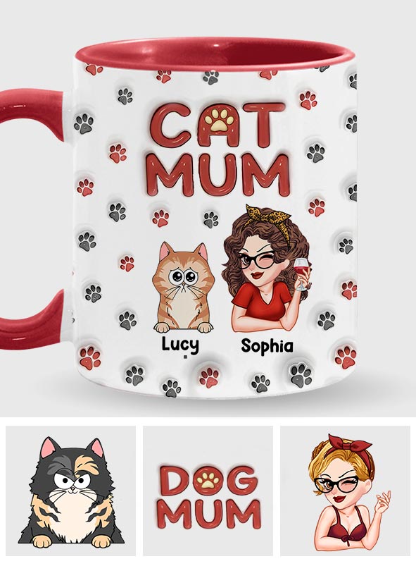 Fur Mama - Personalized Cat Accent Mug