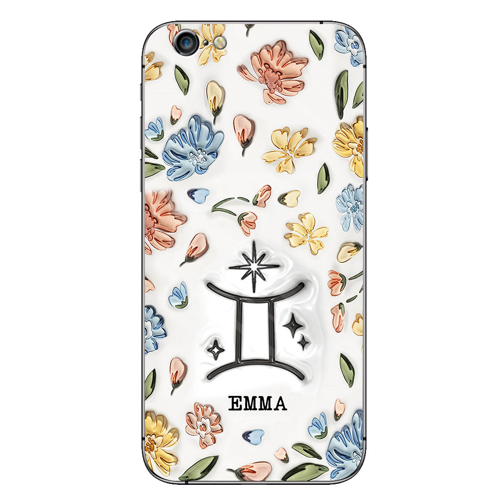 Floral Zodiac Sign - Personalized Horoscope Phone Case