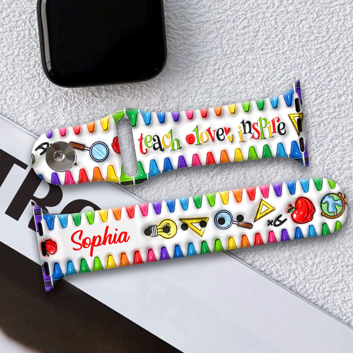 Teach Love Inspire - Personalized Teacher Apple Watch Band
