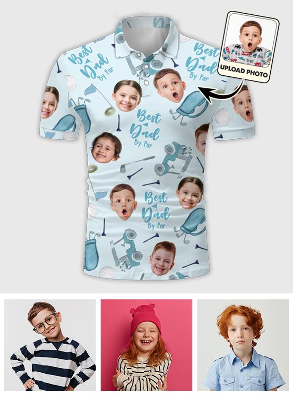 Best Dad By Par - Personalisiertes Golf-Poloshirt