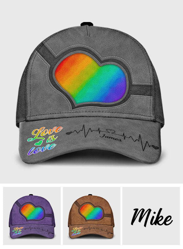 Love Is Love - Personalized LGBT Support Classic Cap