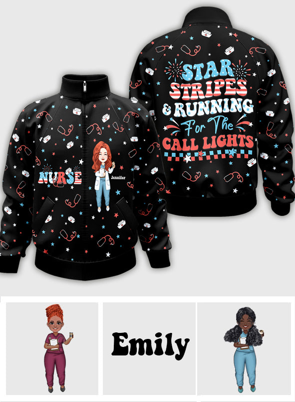 Krankenschwesterleben 4. Juli - Personalisierte Krankenschwester-Reißverschlussjacke