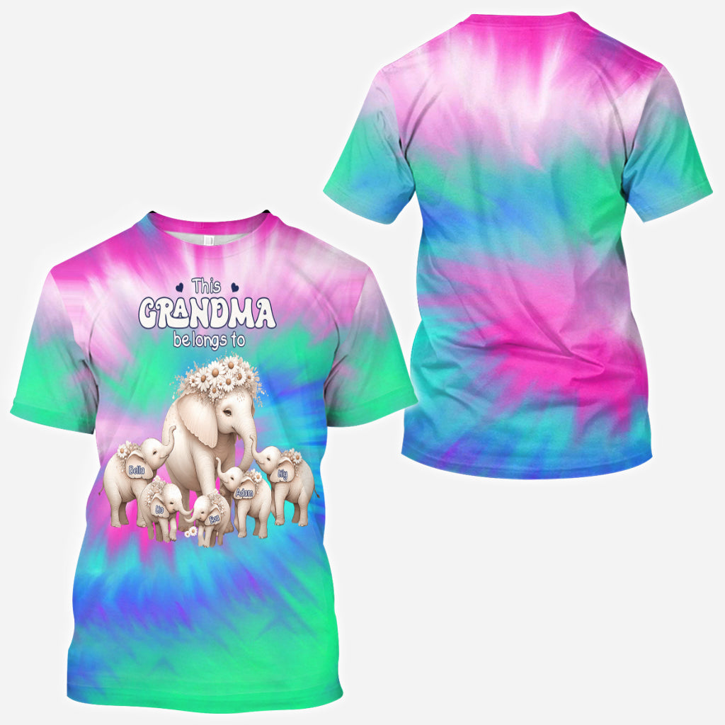This Grandma Belongs To Daisy Elephant Version - Personalized Grandma All Over Shirt
