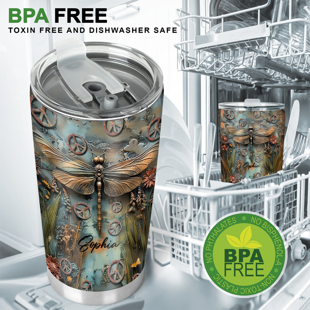 Let It Be - Personalized Hippie Tumbler