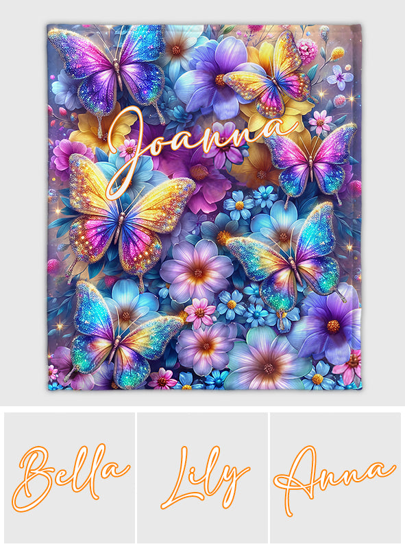Beautiful Butterflies - Personalized Butterfly Blanket