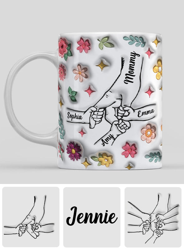 Holding Hands - Personalized Mother Mug