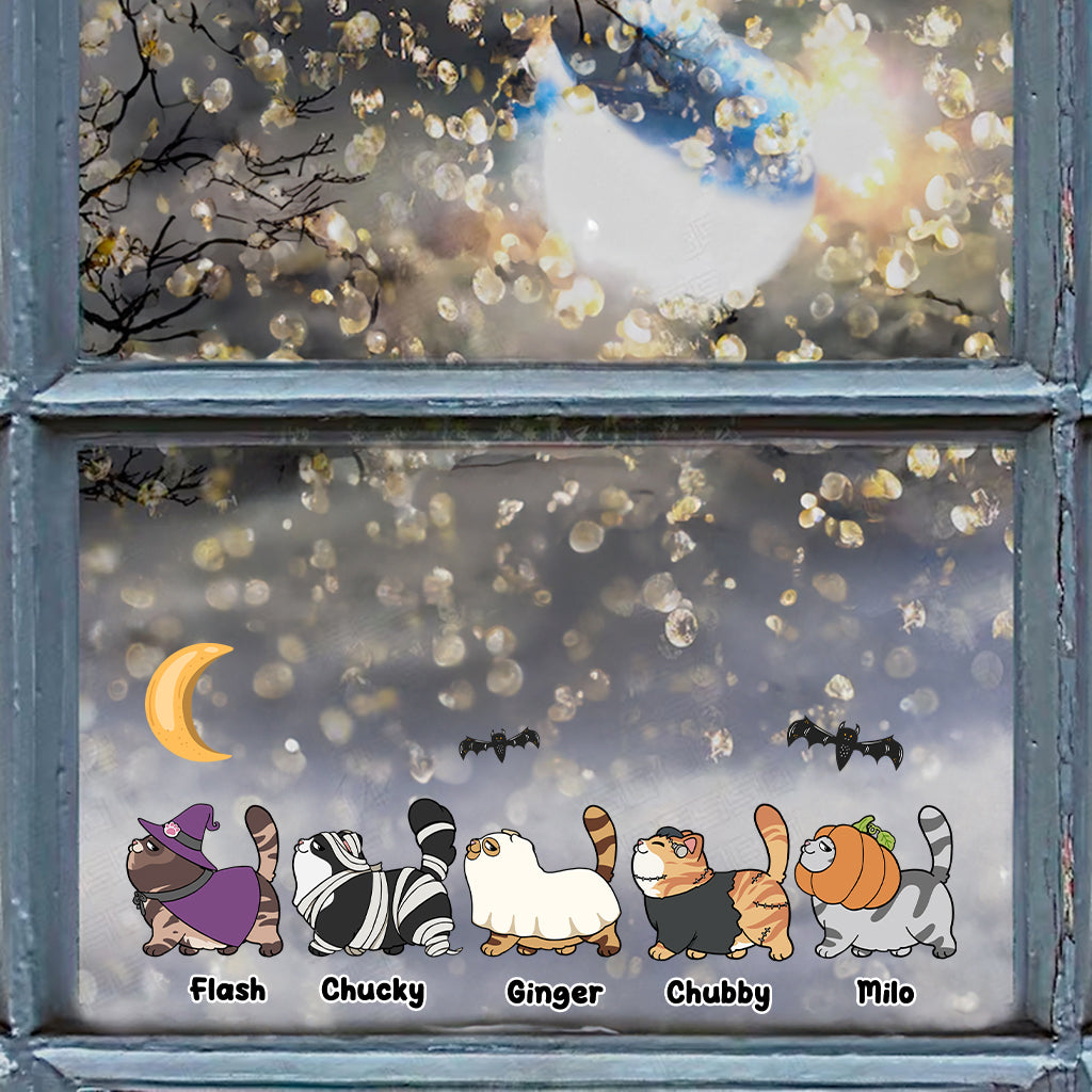 Happy Halloween - Personalized Cat Decal Die Cut