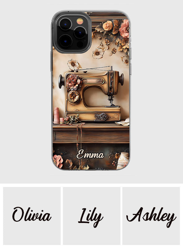 Beautiful Sewing Machine - Personalized Sewing Clear Phone Case