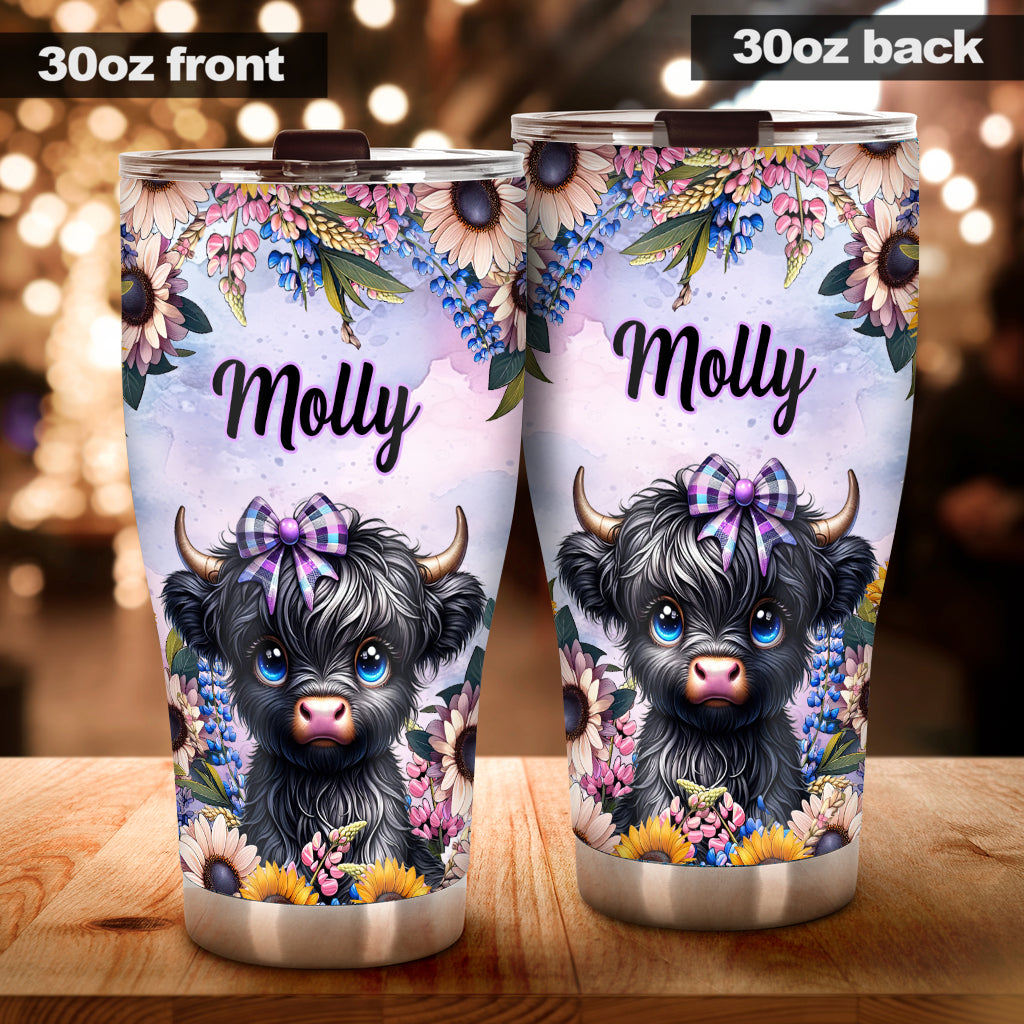 Cute Little Highland Cow - Personalized Tumbler