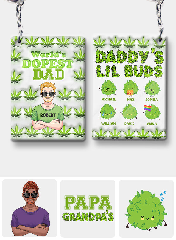 Dopest Dad Ever - Personalized Father Keychain