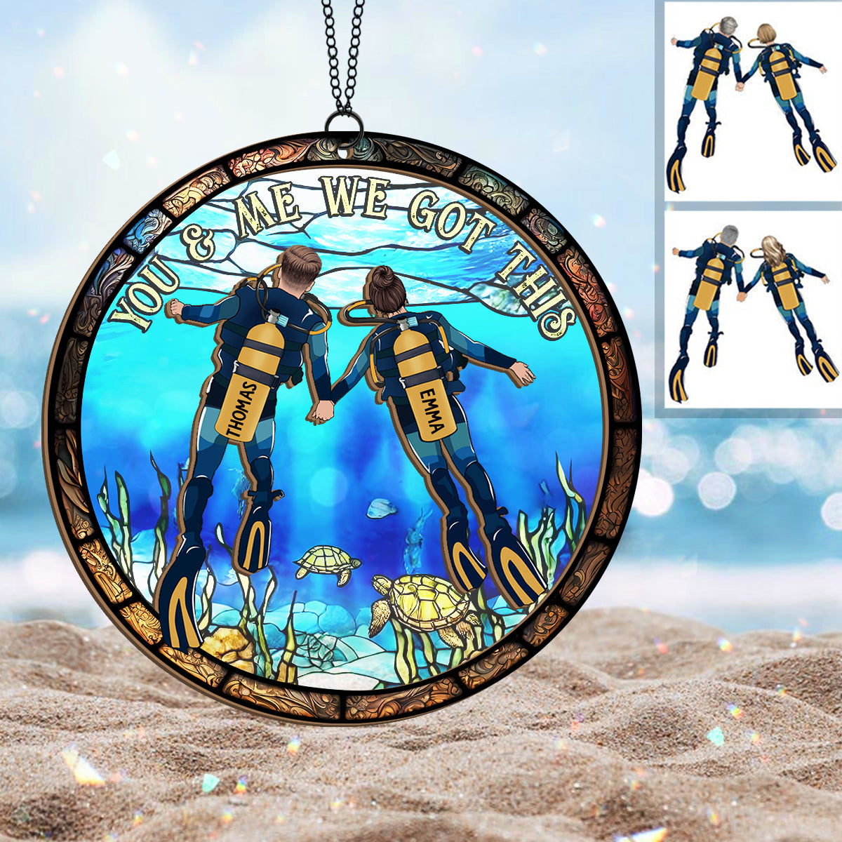 We Got This - Personalized Scuba Diving 2 Layered Window Hanging Suncatcher