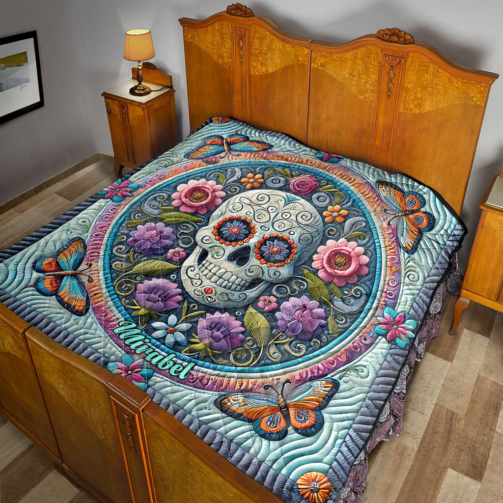 Beautiful Skull - Personalized Skull Quilt